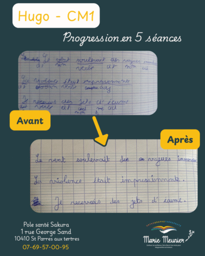 Un avant-après l'orthographothérapie à Saint-Parres-aux-tertres.